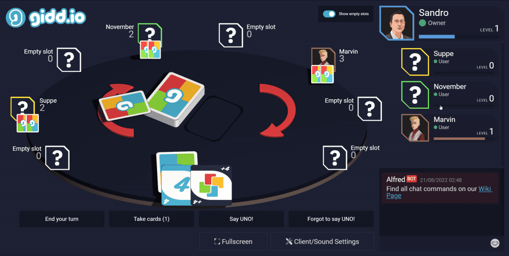 Uno e mais 9 melhores bots de jogos para Discord